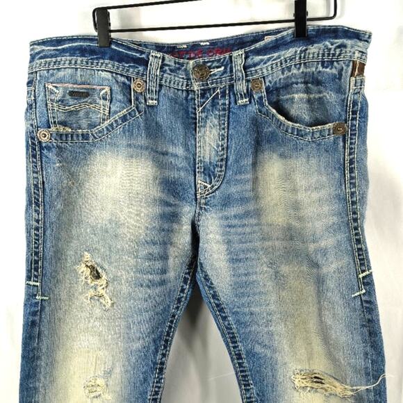 Rivet De Cru Jeans 38x35 Distressed Japanese Denim - Picture 1 of 10